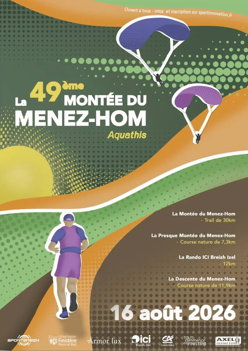 Montée du Menez Hom — Tregarvan (29), 16 août 2026 · Trail