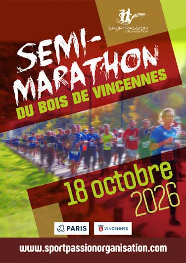 Semi-marathon du Bois de Vincennes 2026 — Vincennes (94), 18 octobre 2026 · Course à pied