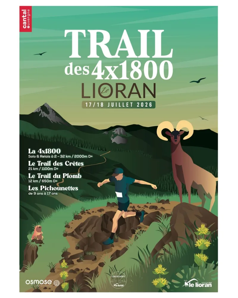 Trail des 4×1800 2026 — Albepierre bredons (15), 17 de julio de 2026 · Trail