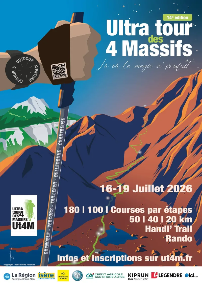 Ultra Tour des 4 Massifs 2026 — Seyssinet pariset (38), 16 juillet 2026 · Trail